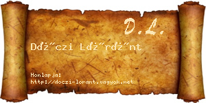 Dóczi Lóránt névjegykártya